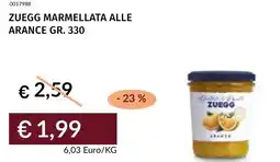 Prezzemolo e Vitale Zuegg marmellata alle arance offerta