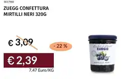 Prezzemolo e Vitale Zuegg confettura mirtilli neri offerta
