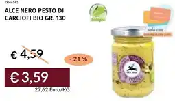 Prezzemolo e Vitale Alce nero pesto di carciofi bio offerta