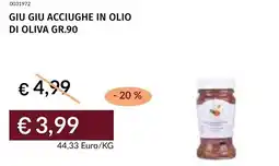 Prezzemolo e Vitale Giu giu acciughe in olio di oliva offerta