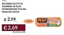 Prezzemolo e Vitale Rio mare filetti di sgombro in olio extravergine d'oliva grigliati offerta