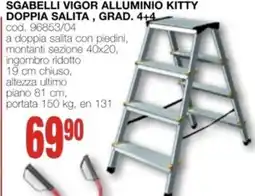 Mondo Brico sgabelli vigor alluminio kitty doppia salita, grad. 4+4 offerta