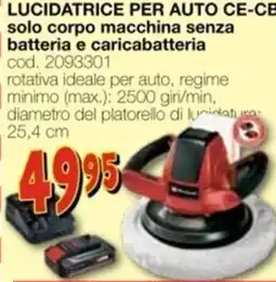 Mondo Brico EINHELL Lucidatrice per auto ce-cb offerta