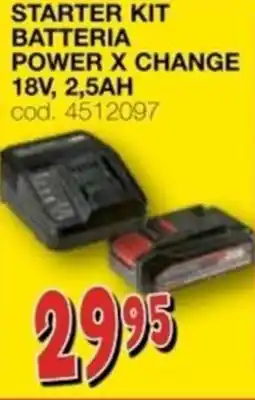 Mondo Brico EINHELL starter kit batteria power x change 18v, 2,5ah offerta