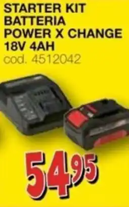 Mondo Brico EINHELL starter kit batteria power x change 18v 4ah offerta