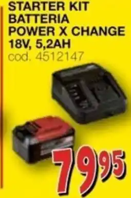 Mondo Brico EINHELL starter kit batteria power x change 18v, 5,2ah offerta