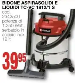 Mondo Brico EINHELL bidone aspirasolidi e liquidi tc-vc 1812/1 s offerta