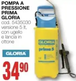 Mondo Brico Pompa a pressione prima GLORIA offerta