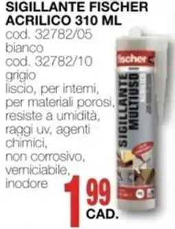 Mondo Brico Sigillante FISCHER acrilico 310 ml offerta