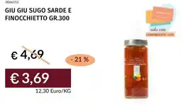 Prezzemolo e Vitale Giu giu sugo sarde e finocchietto offerta