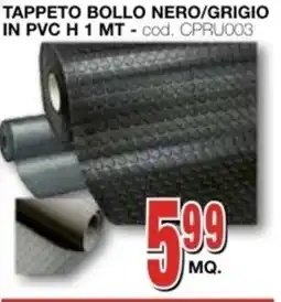 Mondo Brico Tappeto bollo nero/grigio in pvc h 1 mt offerta