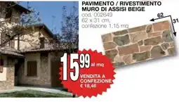 Mondo Brico Pavimento / rivestimento muro di assisi beige offerta