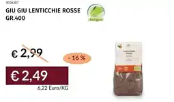 Prezzemolo e Vitale Giu giu lenticchie rosse offerta