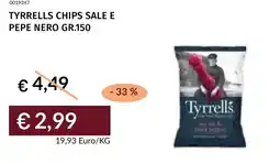 Prezzemolo e Vitale Tyrrells chips sale e pepe nero offerta
