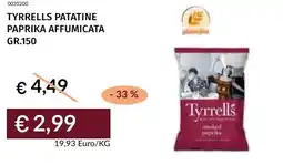 Prezzemolo e Vitale Tyrrells patatine paprika affumicata offerta