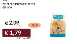 Prezzemolo e Vitale De cecco paccheri n. 125 offerta