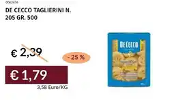 Prezzemolo e Vitale De cecco taglierini n. 205 offerta