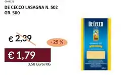 Prezzemolo e Vitale De cecco lasagna n. 502 offerta