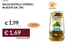 Prezzemolo e Vitale Sacla acetelli cetrioli in aceto offerta