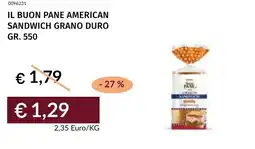 Prezzemolo e Vitale Il buon pane american sandwich grano duro offerta