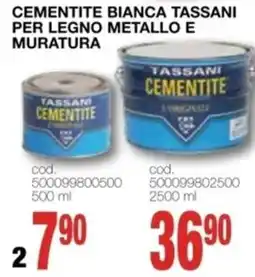 Mondo Brico Cementite bianca tassani per legno metallo e muratura offerta