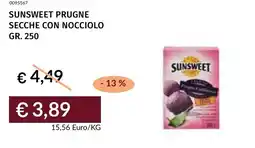 Prezzemolo e Vitale Sunsweet prugne secche con nocciolo offerta