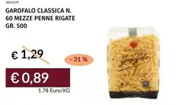 Prezzemolo e Vitale Garofalo classica n. 60 mezze penne rigate offerta