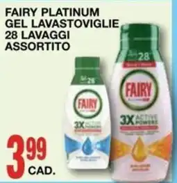 Mondo Brico Fairy platinum gel lavastoviglie 28 lavaggi assortito offerta