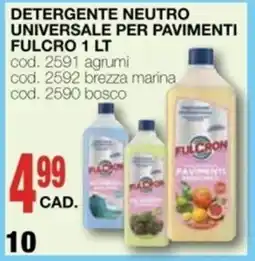 Mondo Brico Detergente neutro universale per pavimenti FULCRO offerta