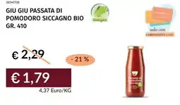 Prezzemolo e Vitale Giu giu passata di pomodoro siccagno bio offerta
