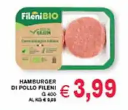 èccoMI Hamburger di pollo FILENI offerta