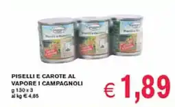 èccoMI Piselli e carote al vapore I CAMPAGNOLI offerta