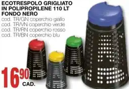Mondo Brico ECOTRESPOLO Grigliato in polipropilene 110 lt fondo nero offerta
