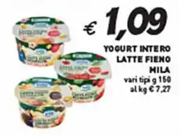 Supermercato Coal Yogurt intero latte fieno MILA offerta