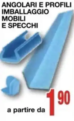 Mondo Brico Angolari e profili imballaggio mobili e SPECCHI offerta