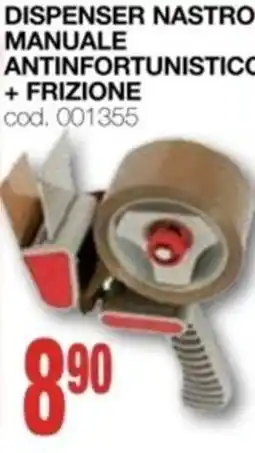 Mondo Brico TENDINASTRO Dispenser nastro manuale antinfortunistico + frizione offerta