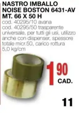 Mondo Brico Nastro imballo NOISE BOSTON 6431-av mt. 66 x 50 h offerta