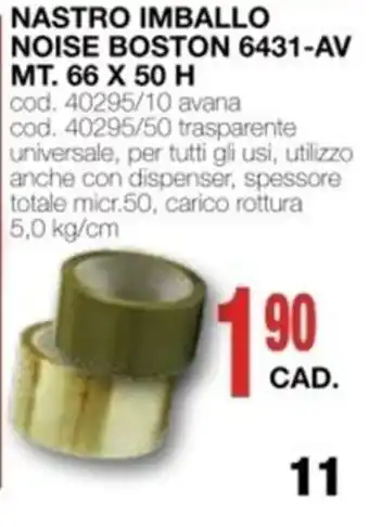 Mondo Brico Nastro imballo NOISE BOSTON 6431-av mt. 66 x 50 h offerta