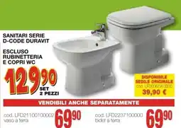 Mondo Brico Sanitari serie d-code DURAVIT offerta