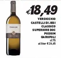 Supermercato Coal Verdicchio castelli di jesi classico superiore doc podium garofoli offerta