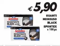 Supermercato Coal Guanti monouso black SPONTEX offerta