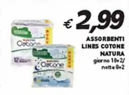 Supermercato Coal Assorbenti lines cotone natura offerta