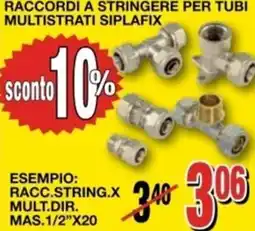 Mondo Brico RACCORDI a stringere per tubi multistrato siplafix offerta