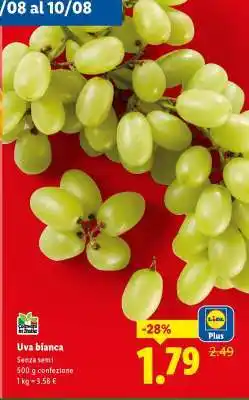 Lidl Uva Bianca offerta