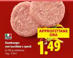 Lidl Hamburger con tacchino e speck offerta