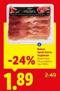Lidl Deluxe Speck riserva stagionato offerta