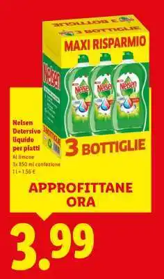 Lidl Nelsen Detersivo liquido per piatti offerta