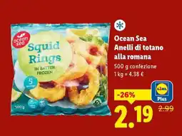 Lidl Ocean Sea Anelli di totano alla romana offerta