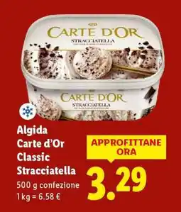 Lidl Algida Carte d’Or Classic Stracciatella offerta
