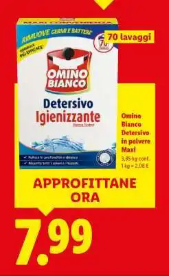 Lidl Omino Bianco Detersivo Igienizzante offerta